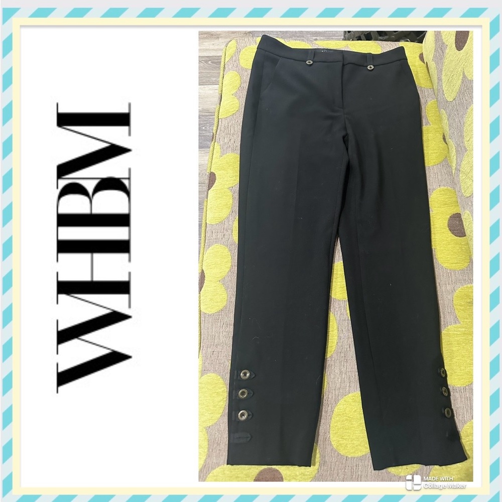 White House Black Market Straight Leg Black Pants